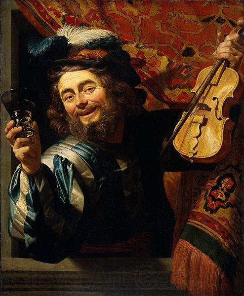 Gerrit van Honthorst Merry Fiddler Norge oil painting art